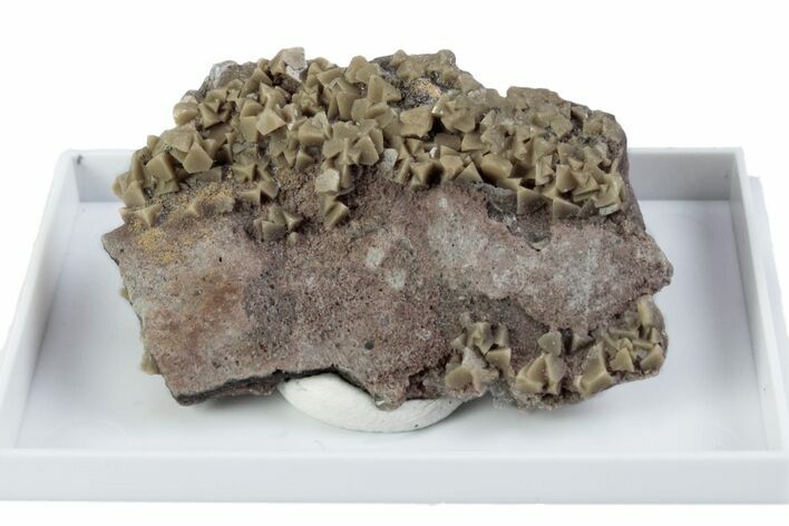 Tetrahedral Zunyite Crystal Cluster w/ Hematite - Iran #380201